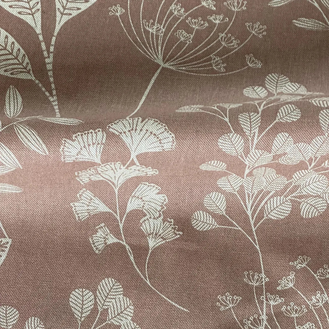 Country style dusty rose floral upholstery material