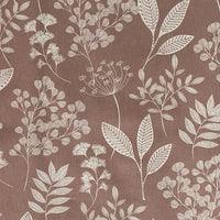 Thumbnail for Dusty rose botanical linen look fabric with delicate floral branch print