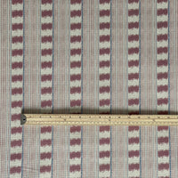 Thumbnail for woven stripe fabric pink beige curtain material UK