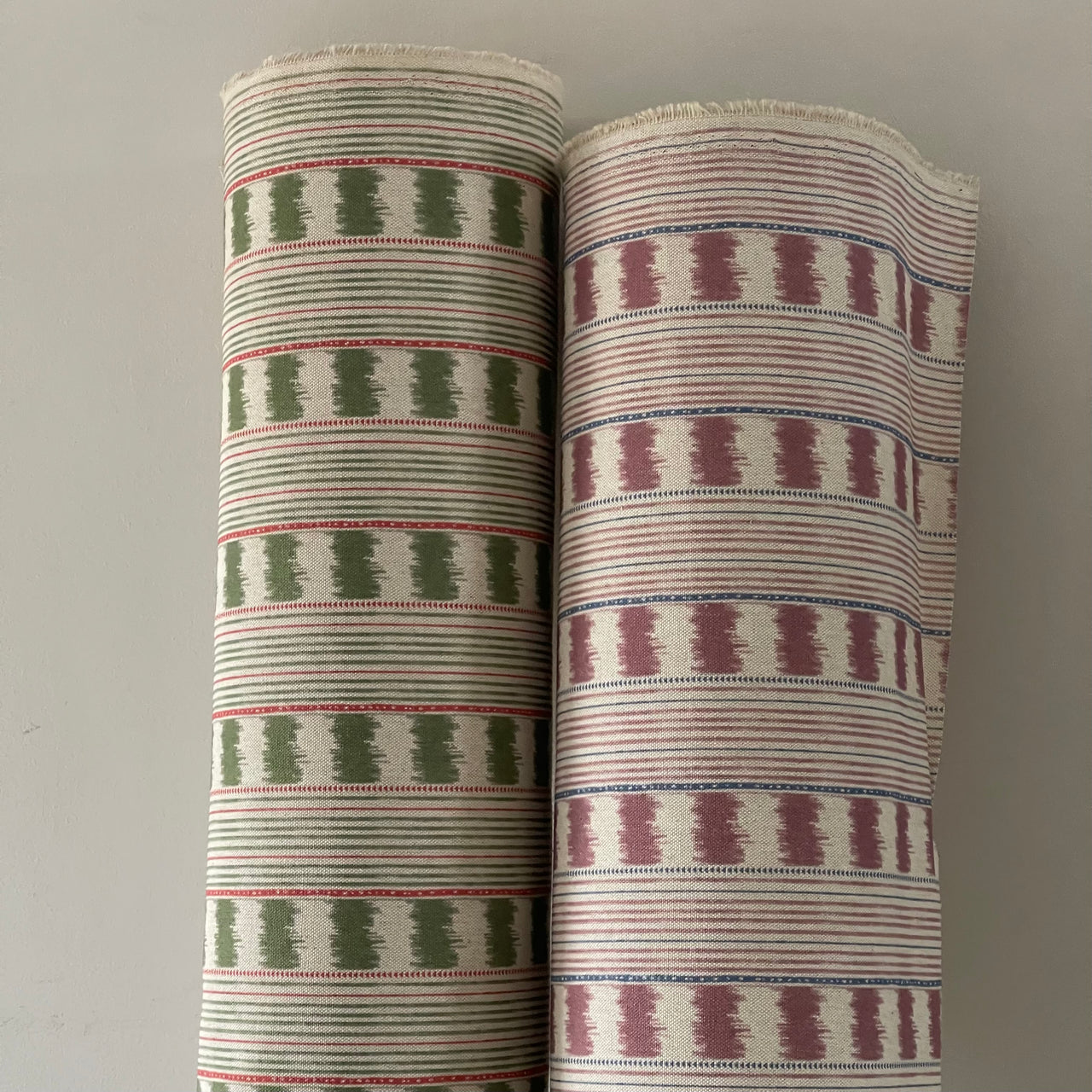 pink stripe fabric cotton blend woven upholstery textile