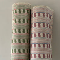 Thumbnail for pink stripe fabric cotton blend woven upholstery textile