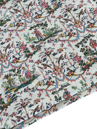 Thumbnail for Classic French Toile de Jouy Fabric Mountain and Nature Lovers, Shepherds, Birds, Flowers, Fruit and Trees