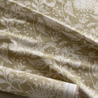 Thumbnail for Country style bird floral cotton fabric close up texture