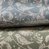 Thumbnail for Vintage style bird botanical cotton fabric