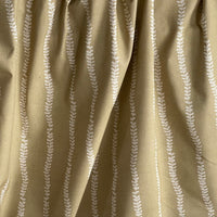 Thumbnail for Farmhouse ticking stripe fabric in soft gold cotton blend upholstery fabric