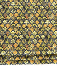 Thumbnail for Abstract Peacock Feathers Cotton Fabric – Vintage Art Deco Geometric Design | Curtains & Cushions