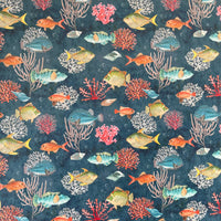 Thumbnail for Coastal fish and coral patterned fabric