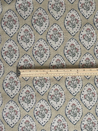 Thumbnail for Traditional floral cotton linen fabric for French country living room décor
