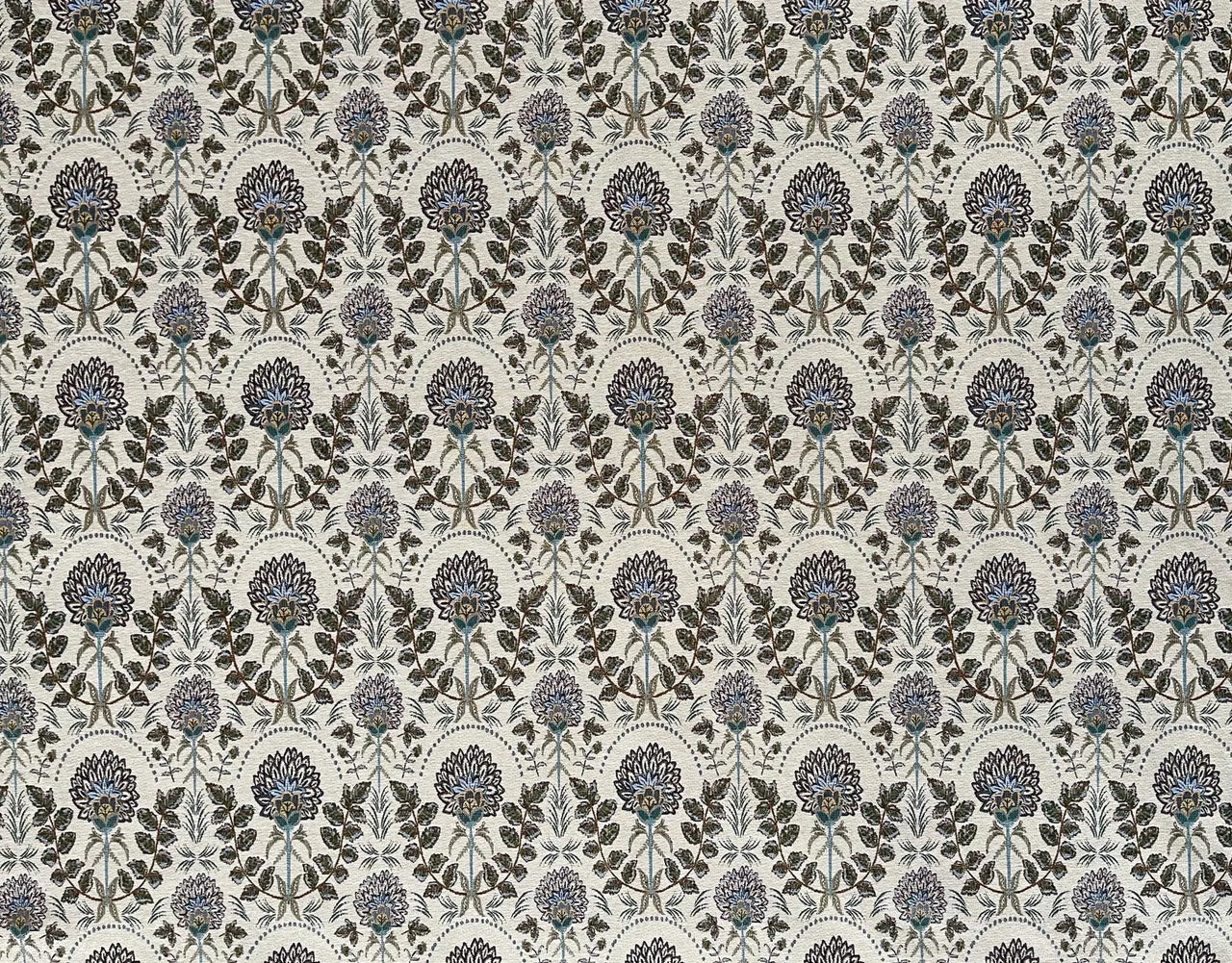 Floral tapestry fabric detailed texture