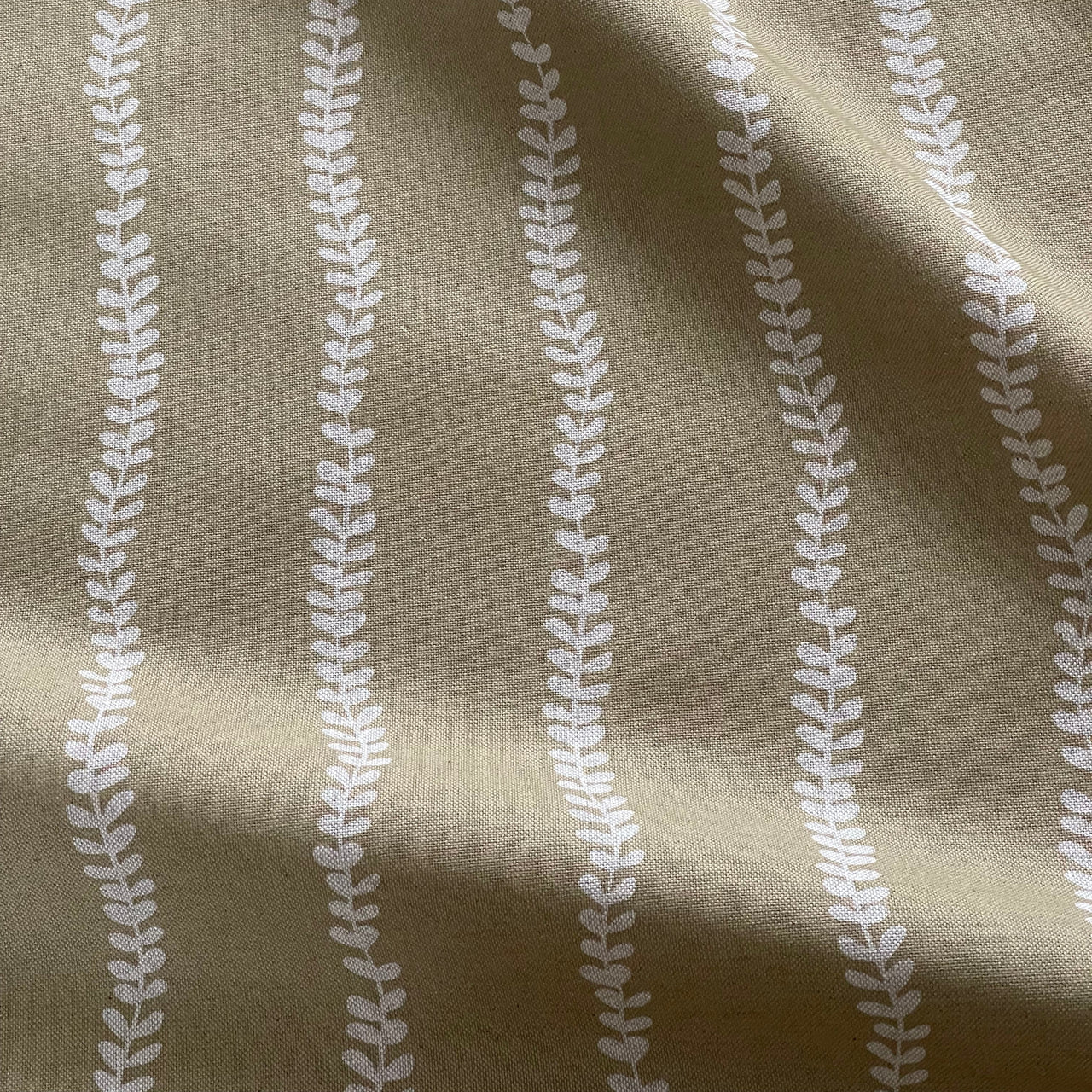 Soft gold stripe fabric perfect for Roman blinds and curtains