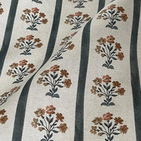 Thumbnail for Floral stripe fabric for Roman blinds and drapery