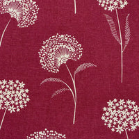 Thumbnail for Burgundy background curtain fabric with white accents