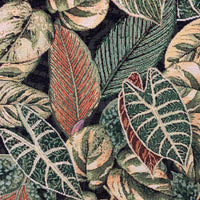 Thumbnail for Tropical Foliage Woven Upholstery Fabric – Botanical Jungle Leaves in Green, Mustard & Brown