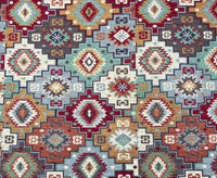Thumbnail for Kilim Woven Upholstery Fabric – Terracotta, Red, Blue, Green | 340gsm Tapestry by the Meter