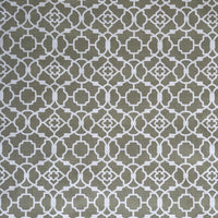 Thumbnail for Taupe Moroccan Trellis Cotton Fabric – Neutral Geometric Print for Curtains, Roman Blinds, Upholstery & Cushions