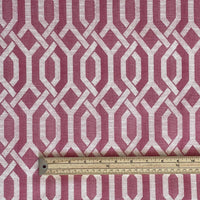 Thumbnail for Modern mauve interlocking pattern cotton fabric with scale indicator – perfect for contemporary window treatments, blinds, and home sewing designs.