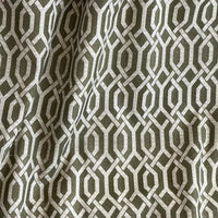 Thumbnail for Textured drape in geometric green design – modern classic style for curtains
