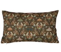 Thumbnail for Monkey Pavilion Jungle Cushion Cover – Earthy Tones Cotton & Velvet Throw Pillow Case, Handmade in UK