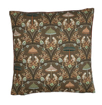 Thumbnail for Monkey Pavilion Jungle Cushion Cover – Earthy Tones Cotton & Velvet Throw Pillow Case, Handmade in UK