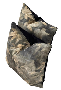 Thumbnail for Close-up of botanical printed cushion with maple leaves

