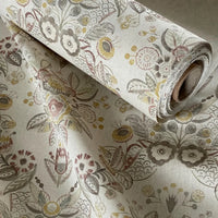 Thumbnail for Botanical folk floral fabric for home decor