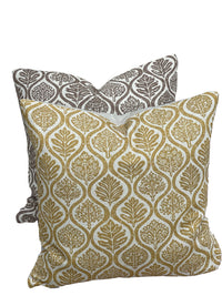Thumbnail for scandinavian neutral pillow leaf pattern