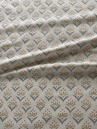 Thumbnail for Meadow Berry duckegg cotton blend curtain fabric with botanical berry design
