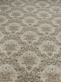 Thumbnail for Folk floral linen look fabric for curtains