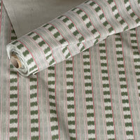 Thumbnail for premium cotton blend striped fabric olive green
