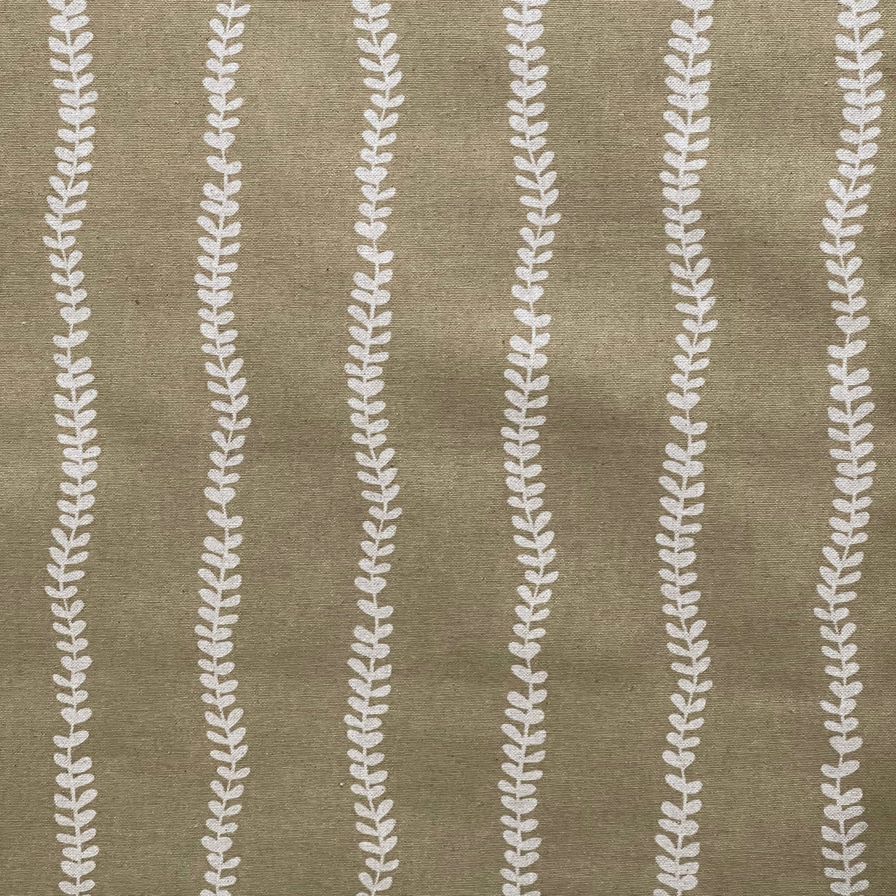 Mustard gold stripe curtain fabric with natural linen look texture