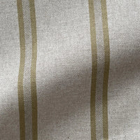 Thumbnail for Linen look ticking stripe upholstery fabric in natural and soft gold tones
