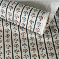 Thumbnail for Organic cotton upholstery fabric with floral design