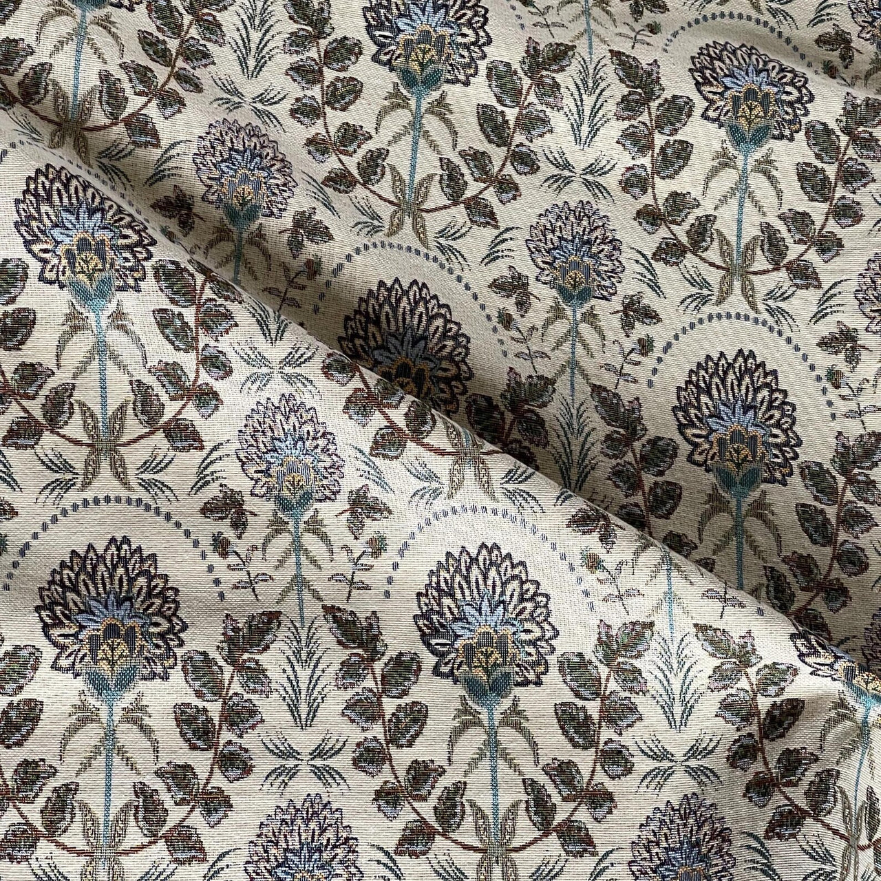 Willow and Thistle damask fabric for roman blinds