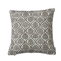 Thumbnail for taupe ogee cushion cover botanical pattern