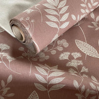 Thumbnail for Modern botanical cotton blend fabric in muted pink tones