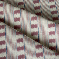 Thumbnail for dusty rose stripe fabric cotton linen look upholstery material