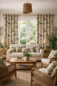 Thumbnail for Premium linen look palm grove fabric for modern coastal interiors