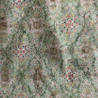 Thumbnail for Bohemian rug pattern cotton fabric for home décor