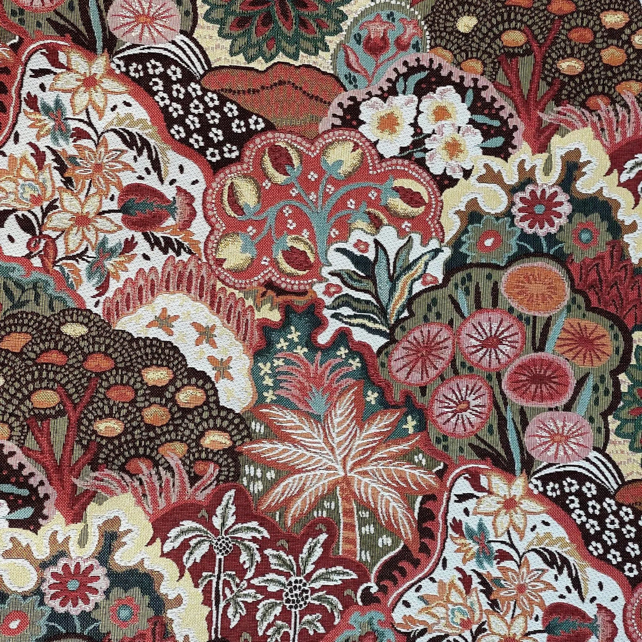 Decorative botanical gobelin fabric for cushions and chairs