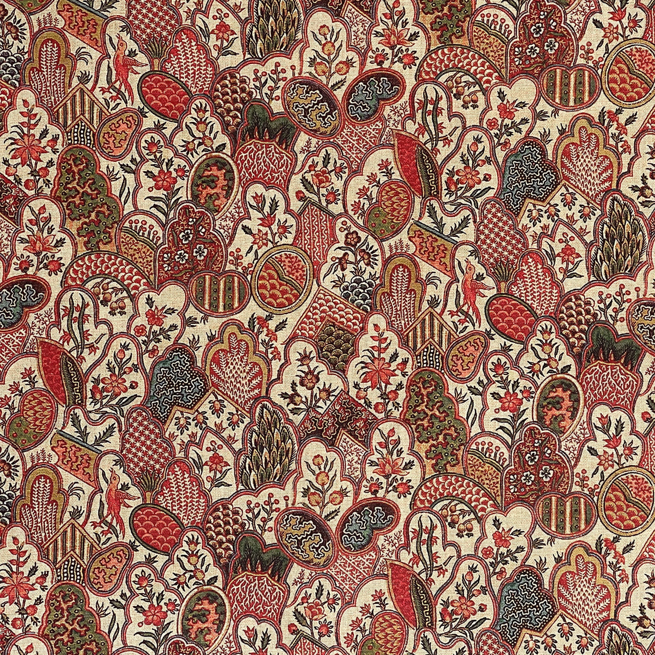 Boho-chic decor  fabric pattern Saffron Bloom 