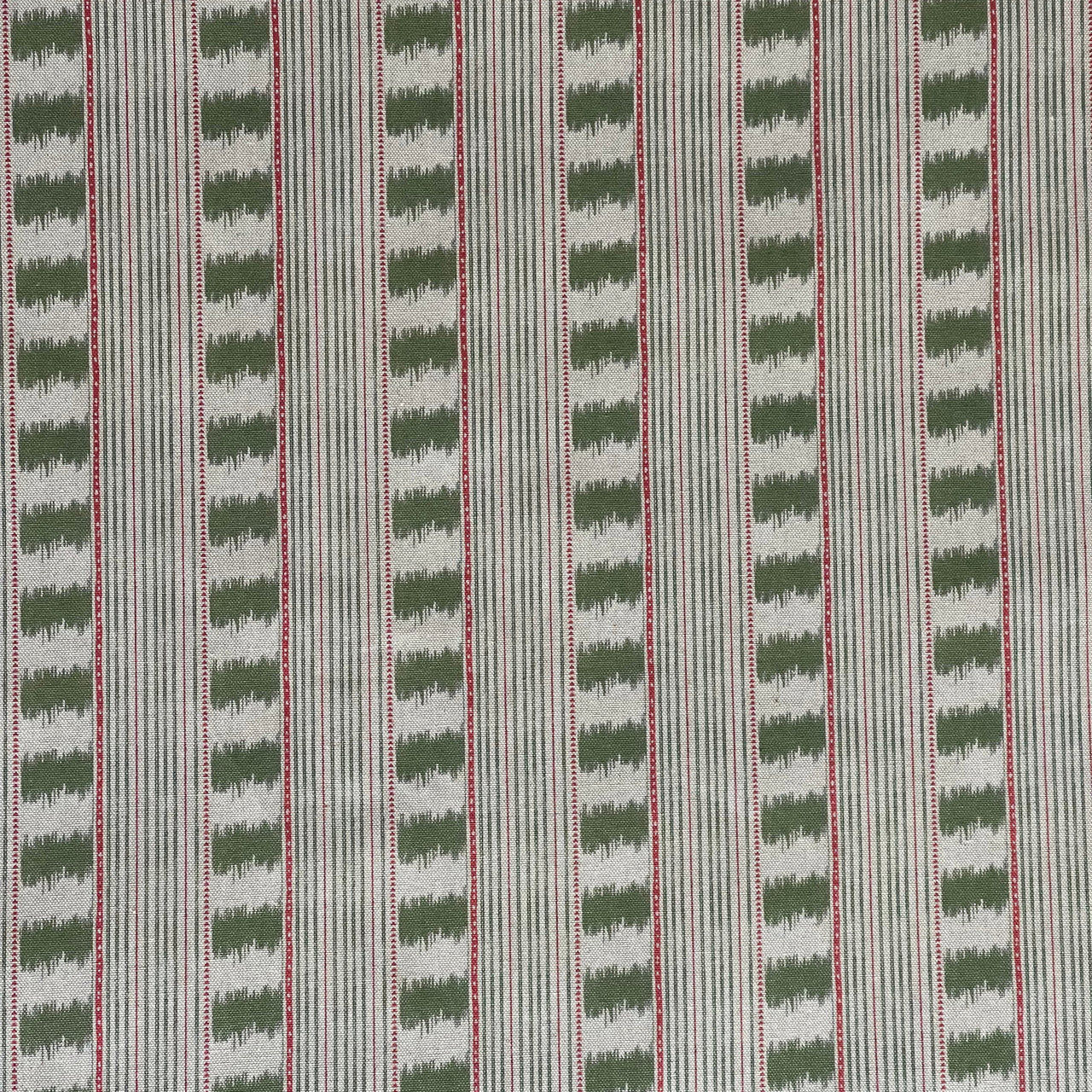 green stripe fabric for table runners and decor