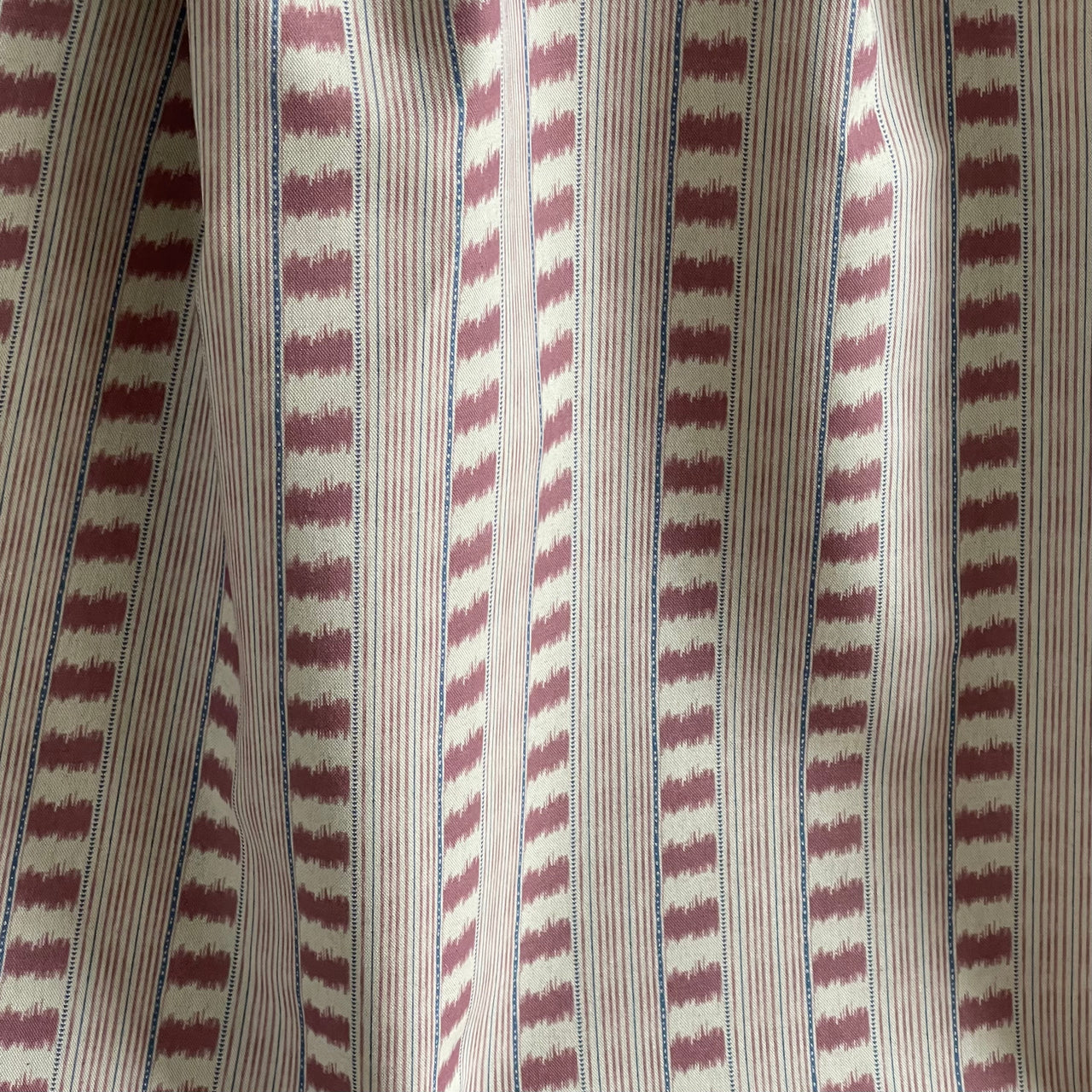 upholstery cotton fabric dusty rose stripe linen effect