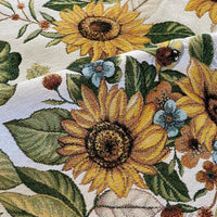 Thumbnail for Handmade sunflower tapestry fabric for cushions, curtains, and décor