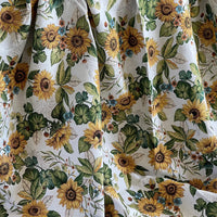 Thumbnail for Elegant floral tapestry fabric with yellow sunflowers and greenery