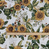 Thumbnail for Fabric roll of sunflower tapestry material with floral design