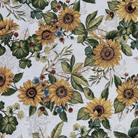 Thumbnail for Sunflower fabric close-up highlighting intricate woven threads