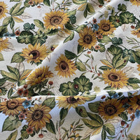 Thumbnail for Premium woven fabric showing sunflower and foliage details
