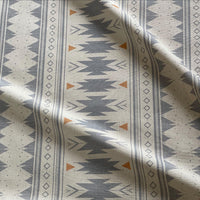 Thumbnail for Aztec pattern fabric in soft blue grey with vertical stripe design