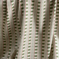 Thumbnail for artisan stripe fabric handwoven style olive green