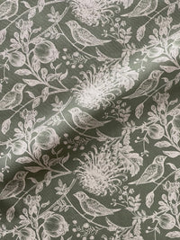 Thumbnail for Robin bird floral upholstery cotton fabric